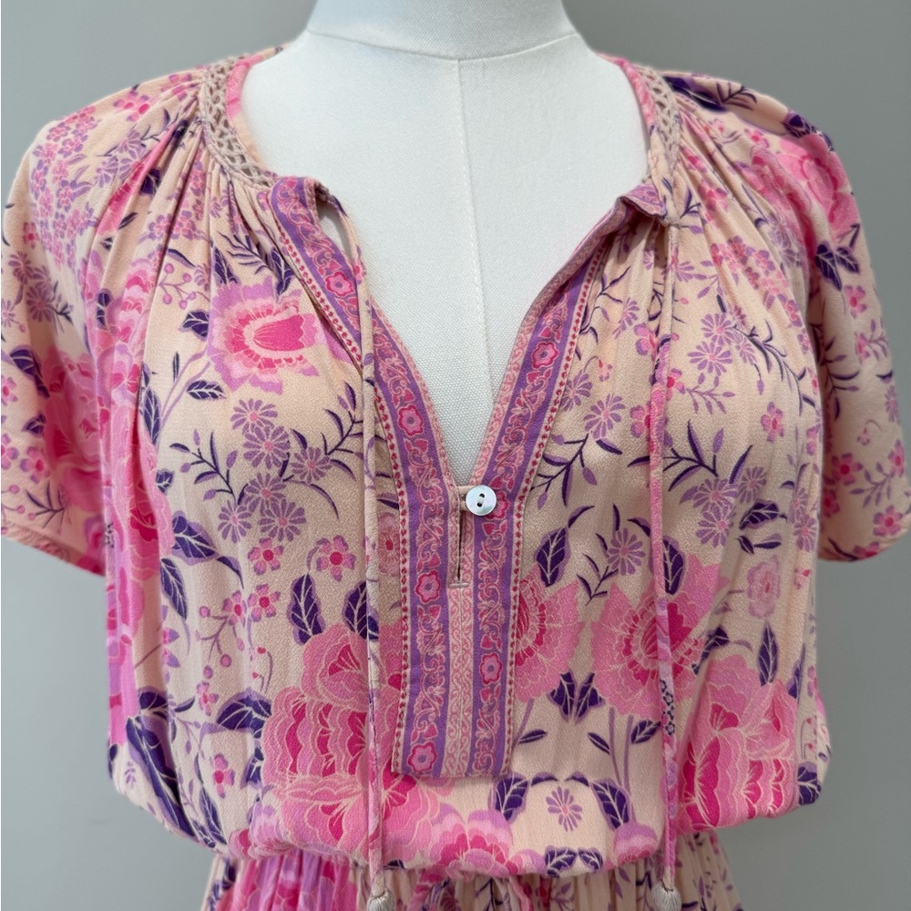 Spell Pink and Purple Floral Mini Dress - Picture 2 of 3